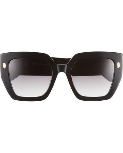Just Cavalli 53mm Oversize Square Sunglasses - Black