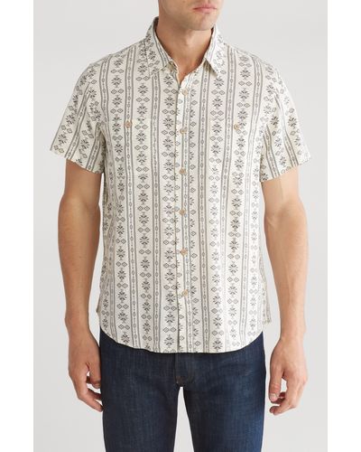 Lucky Brand Mason Short Sleeve Button-up Shirt - White