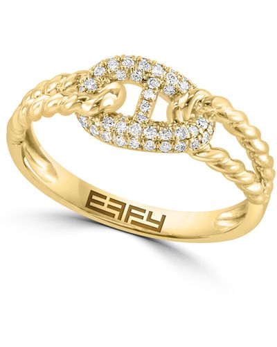 Effy Diamond Chain Ring - Metallic
