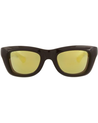 Bottega Veneta 49mm Square Sunglasses - Yellow