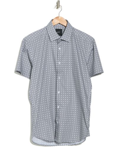 JEFF Dial Short Sleeve Shirt In Off White At Nordstrom Rack