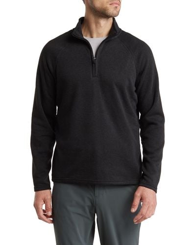 90 Degrees Comfytek Half Zip Sweatshirt - Black
