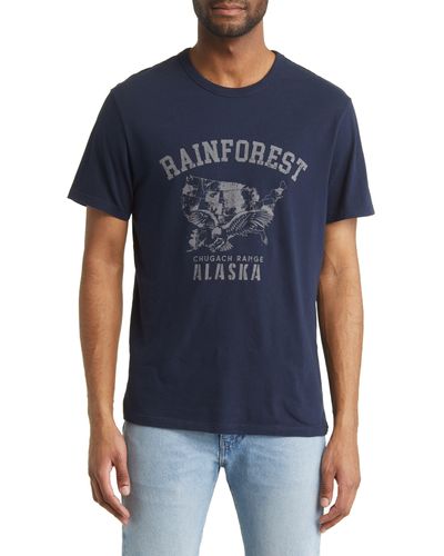 Rainforest Soft Washed Graphic T-shirt - Blue