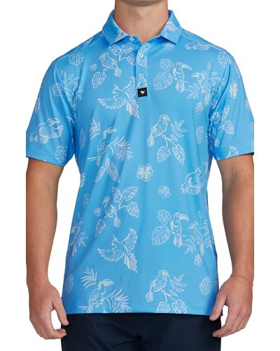 BAD BIRDIE Performance Golf Polo At Nordstrom - Blue