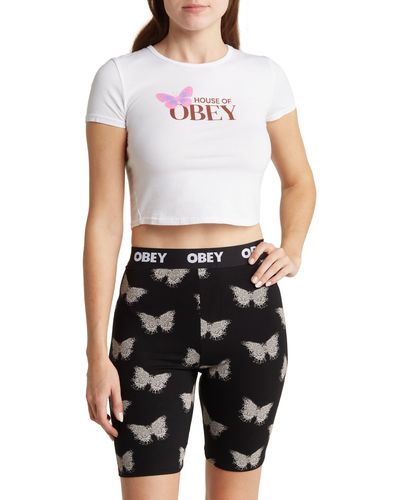 Obey House Of Butterfly Graphic T-shirt - Black