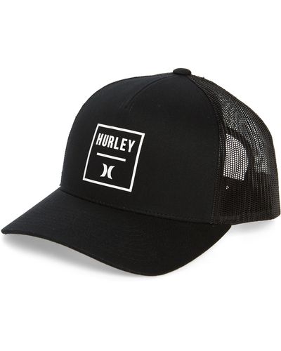 Hurley Square Trucker Hat - Black