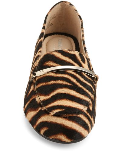 Kenneth Cole Bit Loafer In Graphic Zebra Print Calf Hair At Nordstrom Rack - Brown