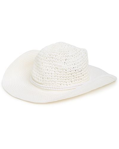 Vince Camuto Straw Cowboy Hat - White