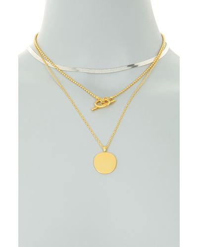 Madewell Layered Chain Necklace - Blue