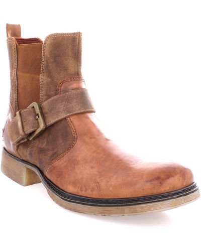Roan Justin Buckle Strap Boot - Brown