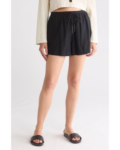 Melrose and Market Linen Drawstring Shorts - Black