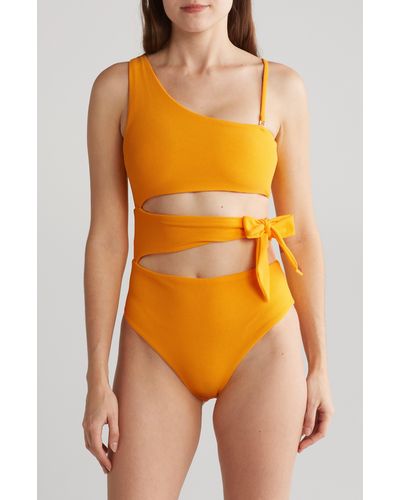 Maaji Sunset Cutout Reversible One-piece Swimsuit - Orange