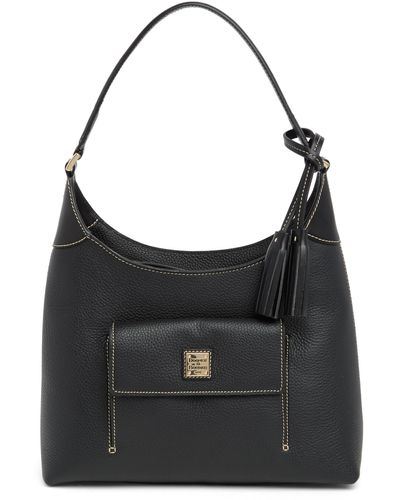 Dooney & Bourke Small Leather Hobo Bag - Black