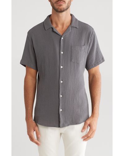 Original Paperbacks Gauze Short Sleeve Shirt - Gray