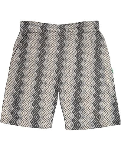 FLEECE FACTORY Zigzag Fleece Shorts - Gray
