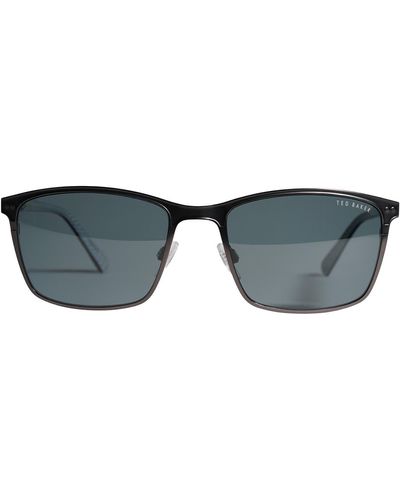 Ted Baker 57mm Polarized Rectangle Sunglasses - Gray