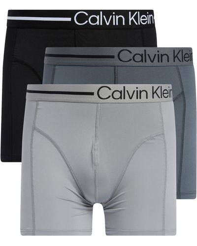 Calvin Klein 3-pack Renew Boxer Briefs - Gray