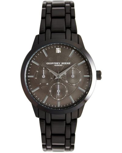 Geoffrey Beene Chronograph Diamond Bracelet Watch - Metallic
