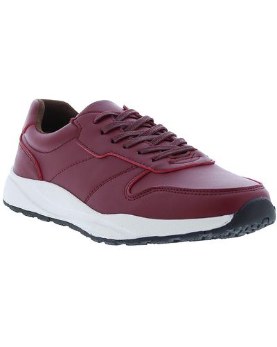 English Laundry Asher Leather Low Top Sneaker - Red