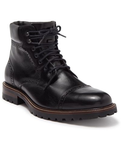 Johnston & Murphy Johnston And Murphy Stratford Cap Toe Leather Boot - Black
