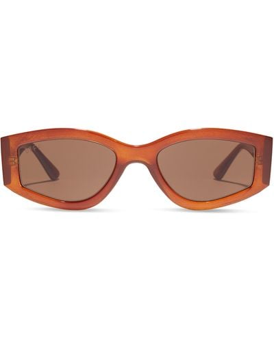 DIFF 55mm Kai Oval Sunglasses - Brown