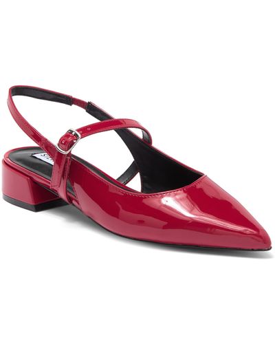 Steve Madden Yourk Pointed Toe Slingback Pump - Red