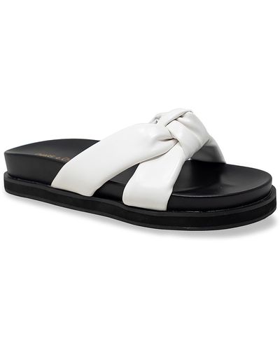 In Touch Footwear Camille Slide Sandal In White Pu At Nordstrom Rack