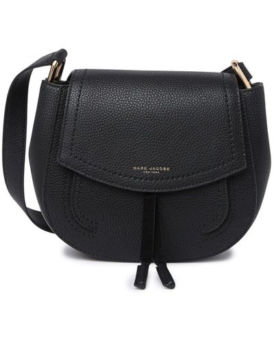 Marc Jacobs Leather Saddle Bag - Black