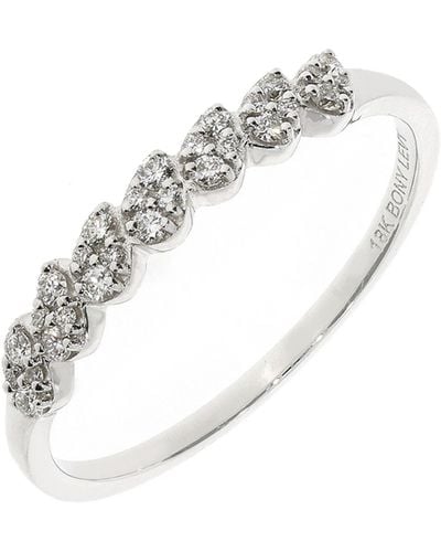 Bony Levy 18k White Gold Diamond Stackable Ring