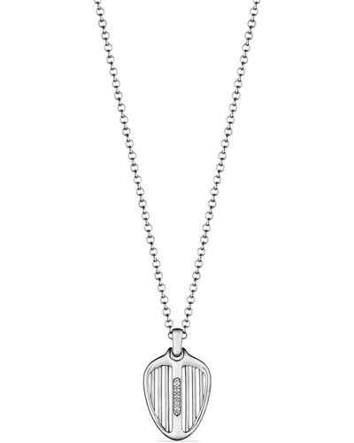 Judith Ripka Cielo Diamond Shield Pendant Necklace - White