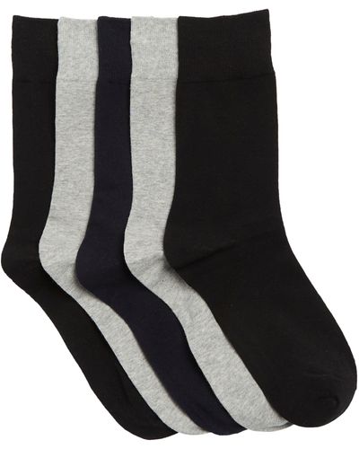 Slate & Stone 5-pack Assorted Crew Socks - Black