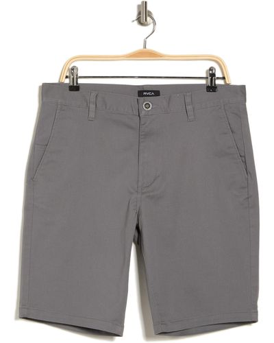 RVCA The Week-end Stretch Twill Chino Shorts - Gray