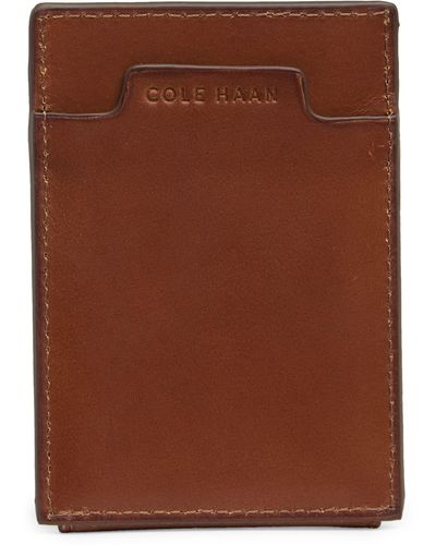 Cole Haan Diamond Leather Bifold Wallet - Brown