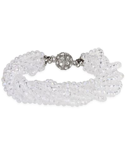 Saachi White Simply Elegant Crystal Bracelet