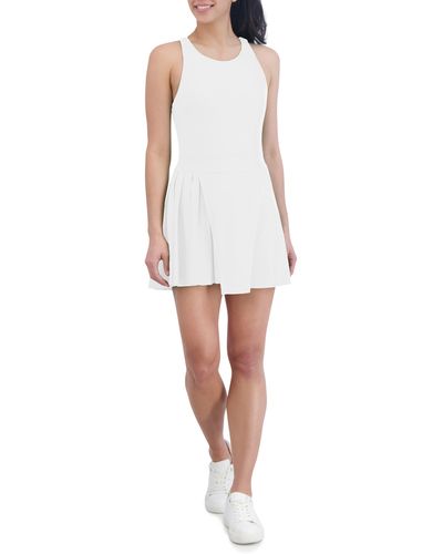 SAGE Collective Victory Asymmetric Pleated Workout Dress - White