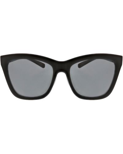 Hurley 56mm Polarized Square Sunglasses - Black