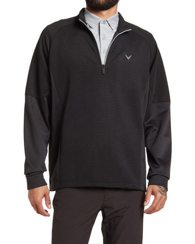 Callaway Golf® Callaway Golf Ottoman Tech Fleece 1/4 Zip Pullover - Black
