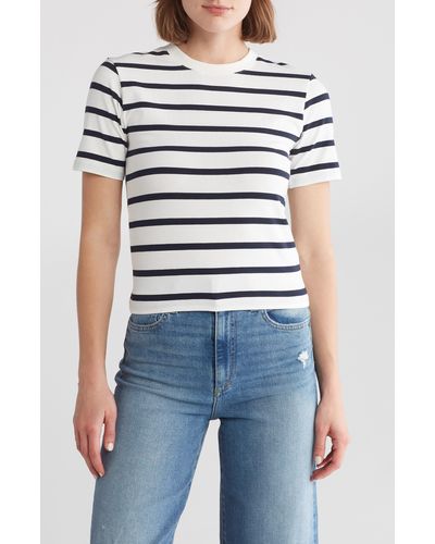 French Connection Rallie Stripe Crew Tee - Blue