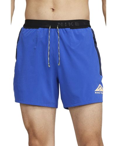 Nike Second Sunrise 5-inch Brief Lined Trail Running Shorts - Blue