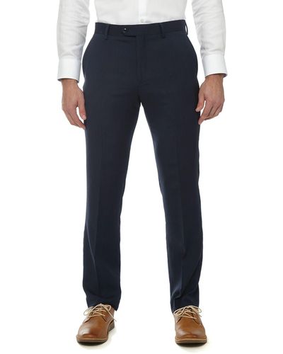 Tailorbyrd Solid Wool Pants - Blue