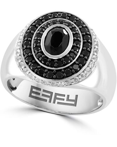 Effy Sterling Silver Black Spinel Ring