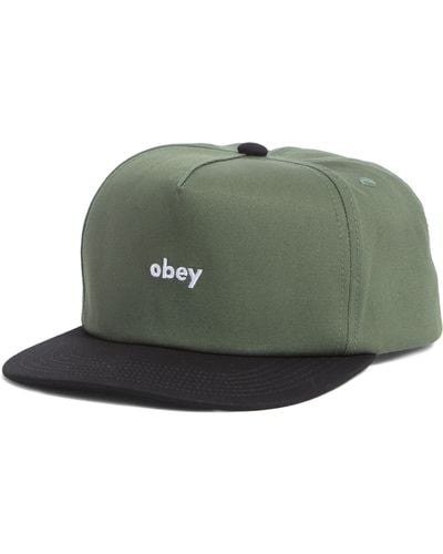 Obey Case Colorblock Baseball Cap - Green