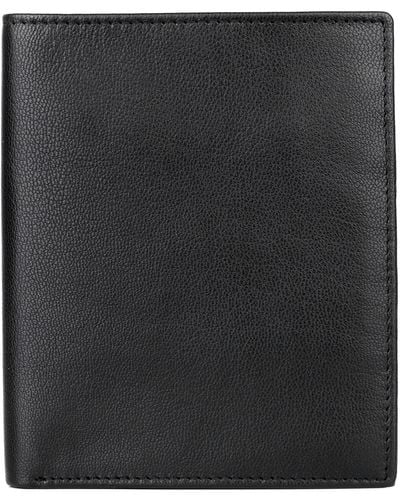 Buxton Credit Card Leather Folio Wallet - Black