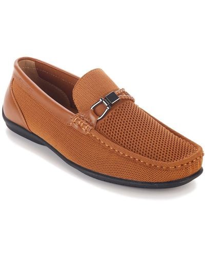 Aston Marc Mesh Driving Loafer - Brown