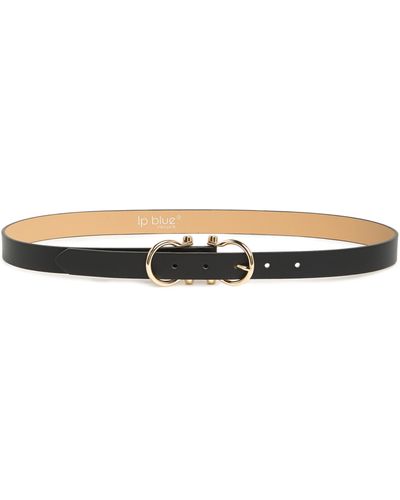 Linea Pelle Double Buckle Belt - Black