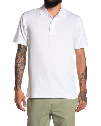 Brooks Brothers Knit Solid Polo - White
