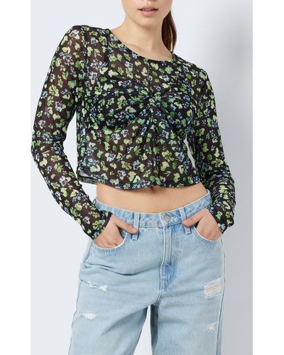Noisy May Emmy Twist Front Top - Gray