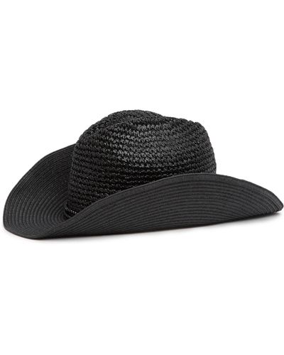 Vince Camuto Straw Cowboy Hat - Black