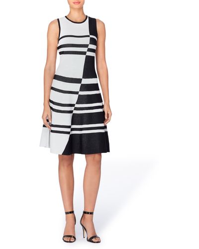 Catherine Malandrino Loren Colorblock Stripe Dress - Black