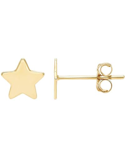 A.m. A & M 14k Yellow Gold Star Stud Earrings